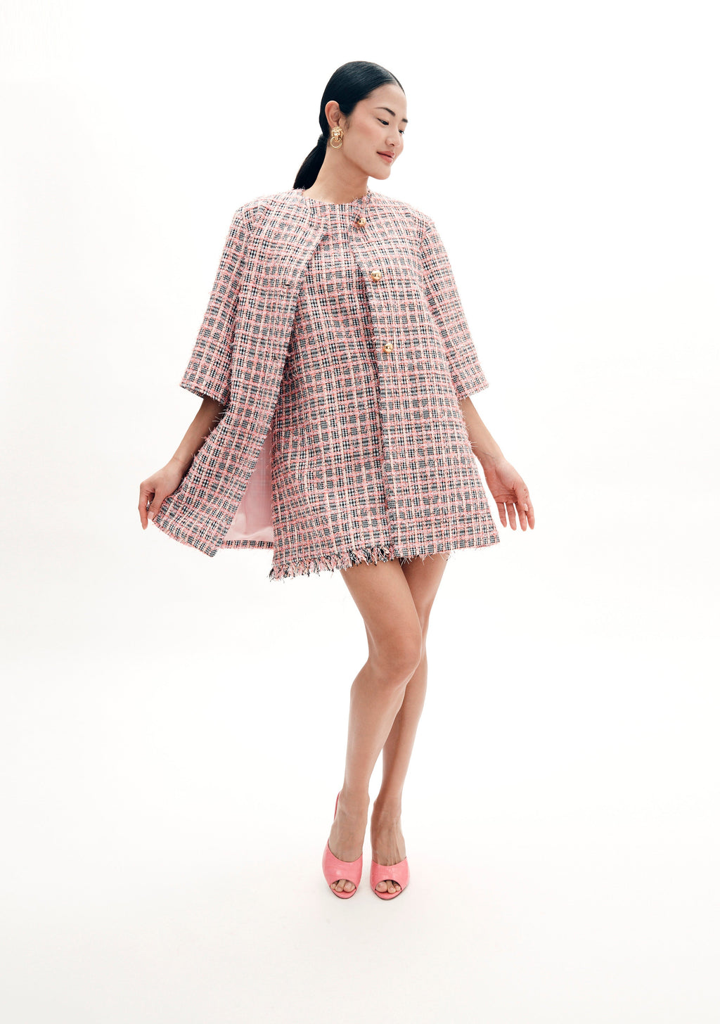 Audrey Coat in Eyelash Tweed