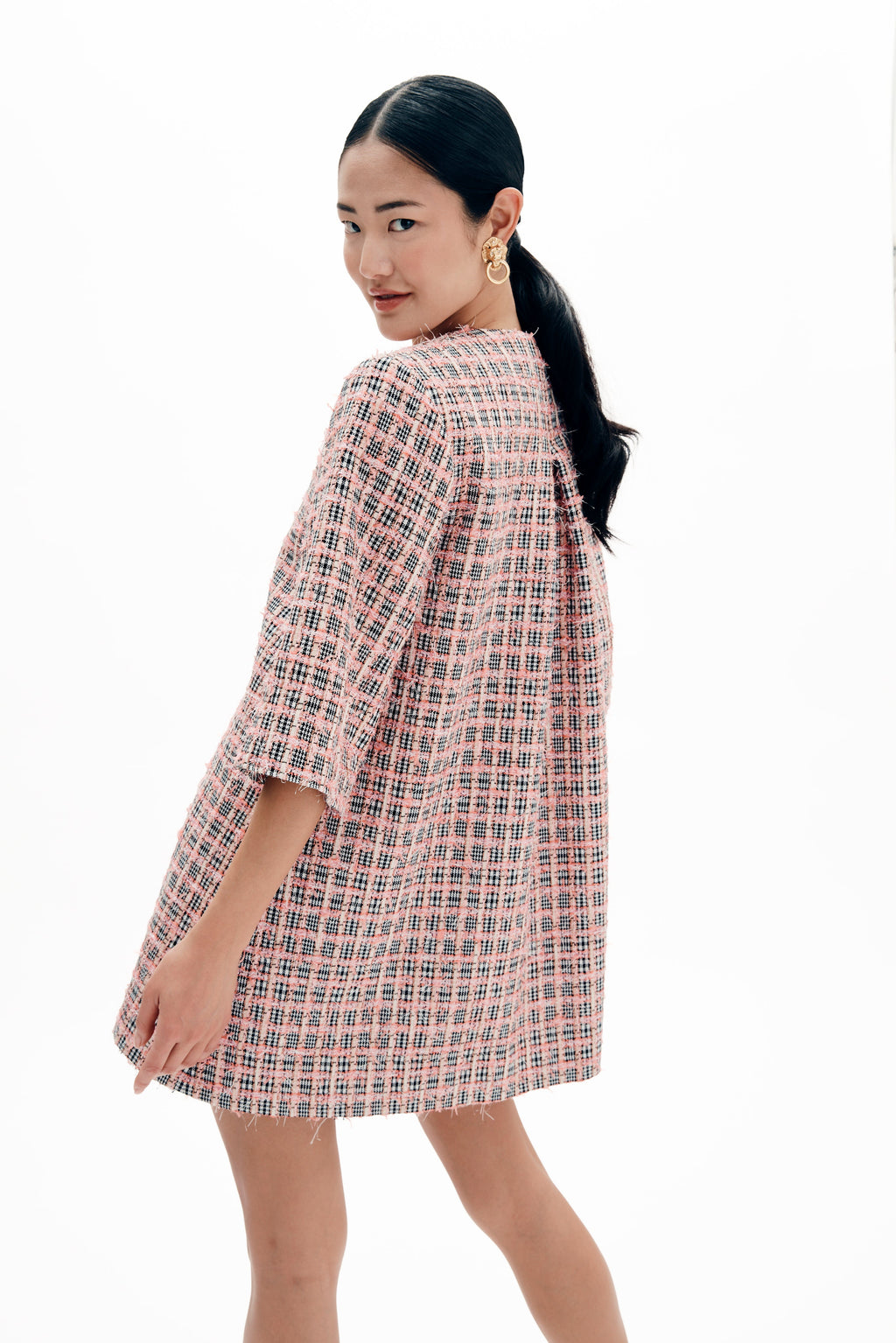 Audrey Coat in Eyelash Tweed