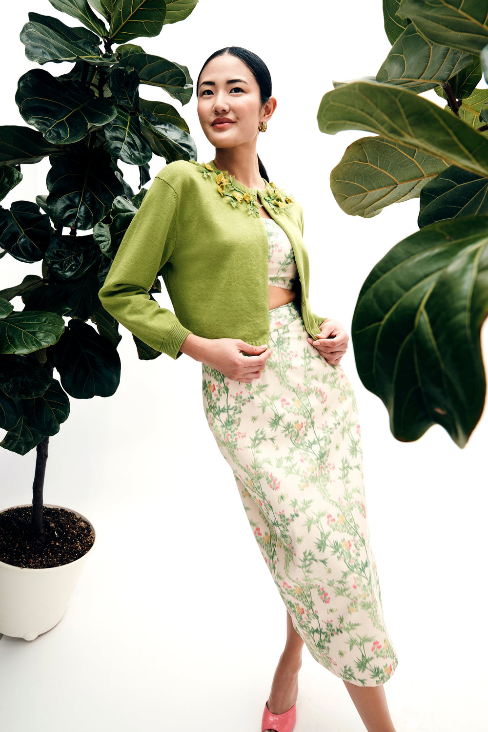 Bailey Knit Jacket With Jardin Embellishment