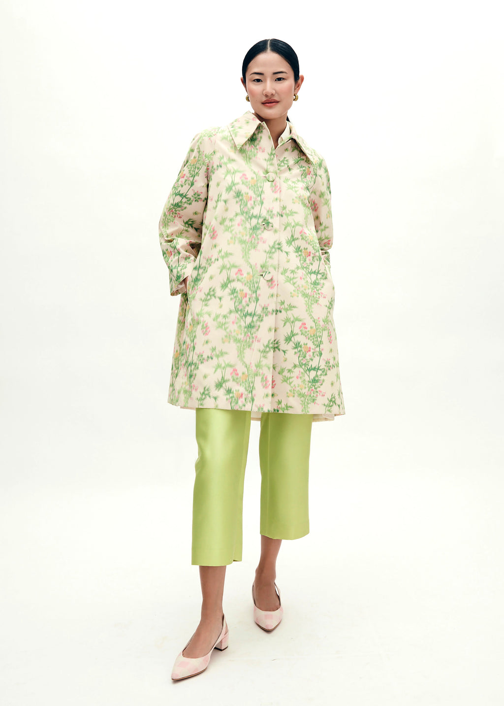 MAE x Scalamandré Goldie Coat in Jardin De Chine