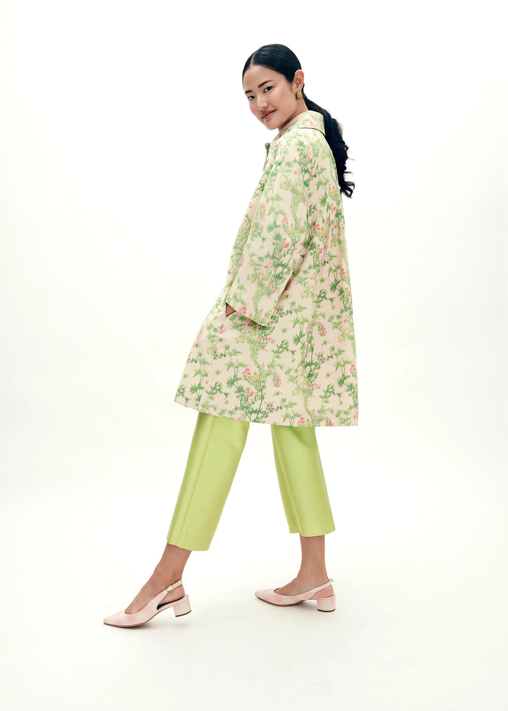MAE x Scalamandré Goldie Coat in Jardin De Chine