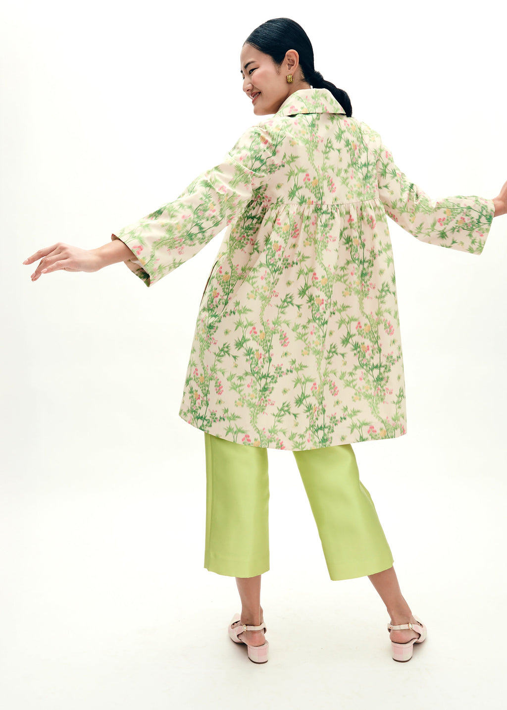 MAE x Scalamandré Goldie Coat in Jardin De Chine