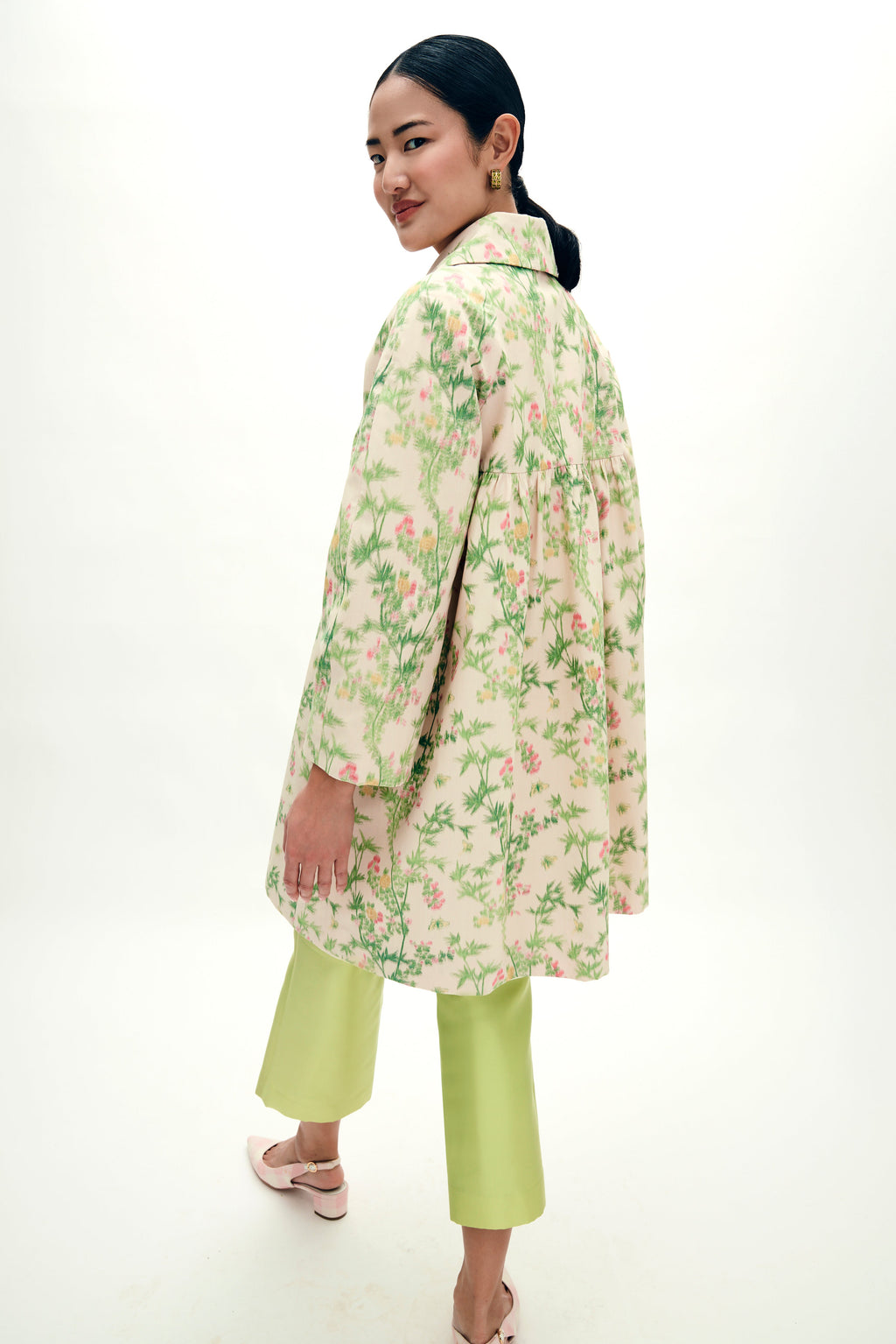MAE x Scalamandré Goldie Coat in Jardin De Chine