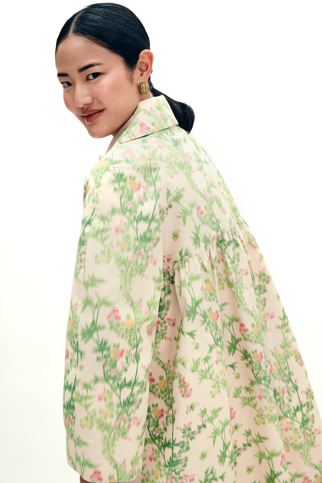 MAE x Scalamandré Goldie Coat in Jardin De Chine