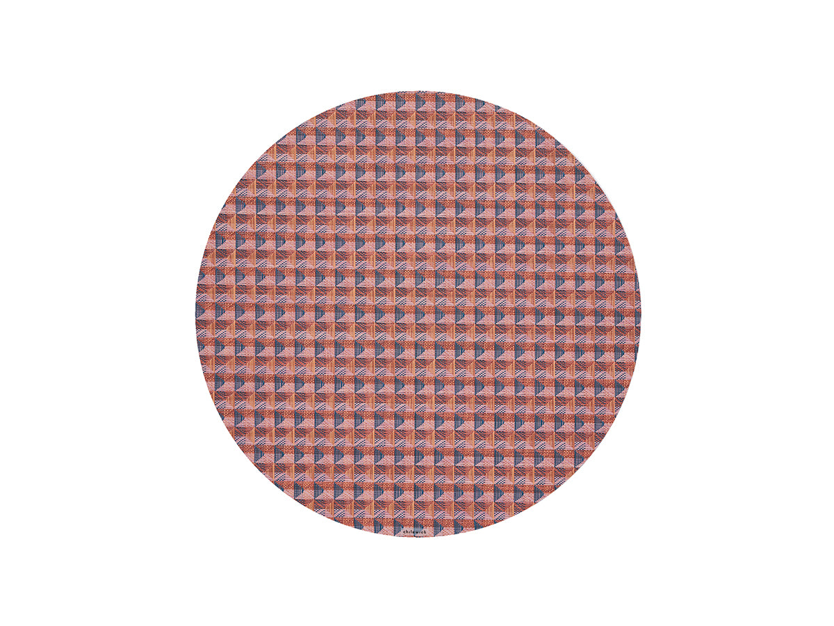 Crane Round Placemat in Raspberry