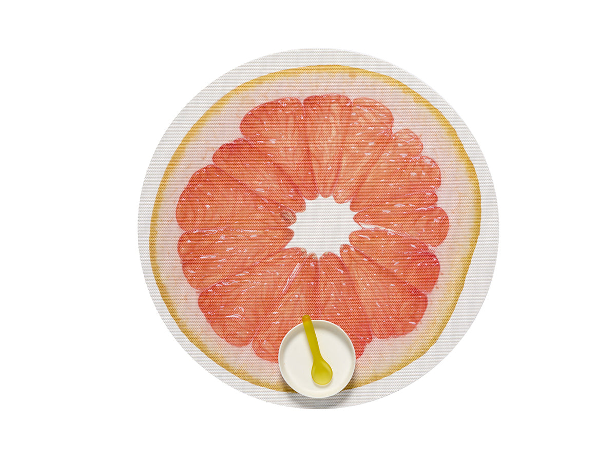Citrus Placemat in Grapefruit, Set of 4