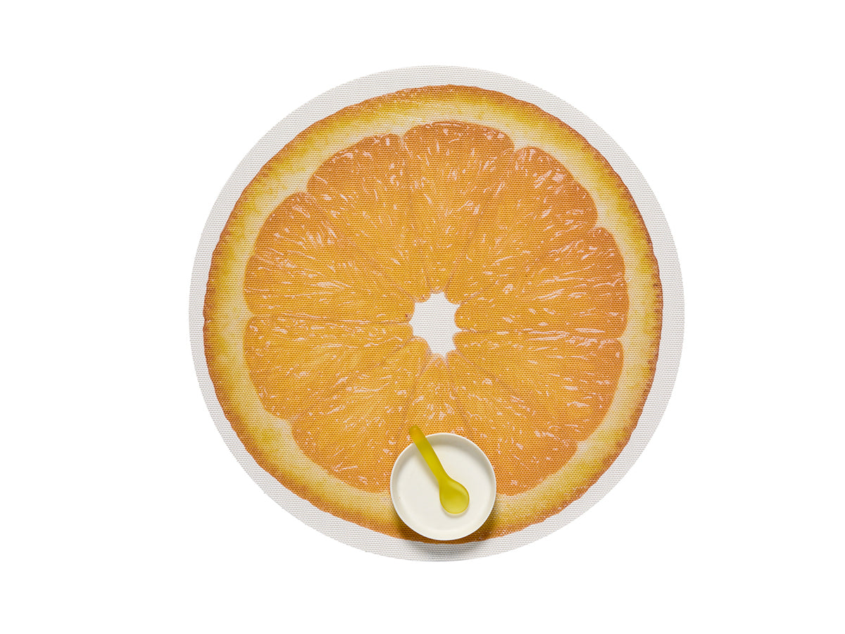 Citrus Placemat in Orange, Set of 4
