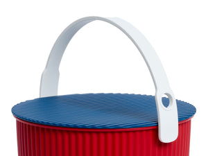Hachiman Bucket Large in Red, Blue & White