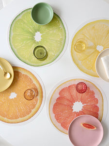 Citrus Placemat in Orange, Set of 4