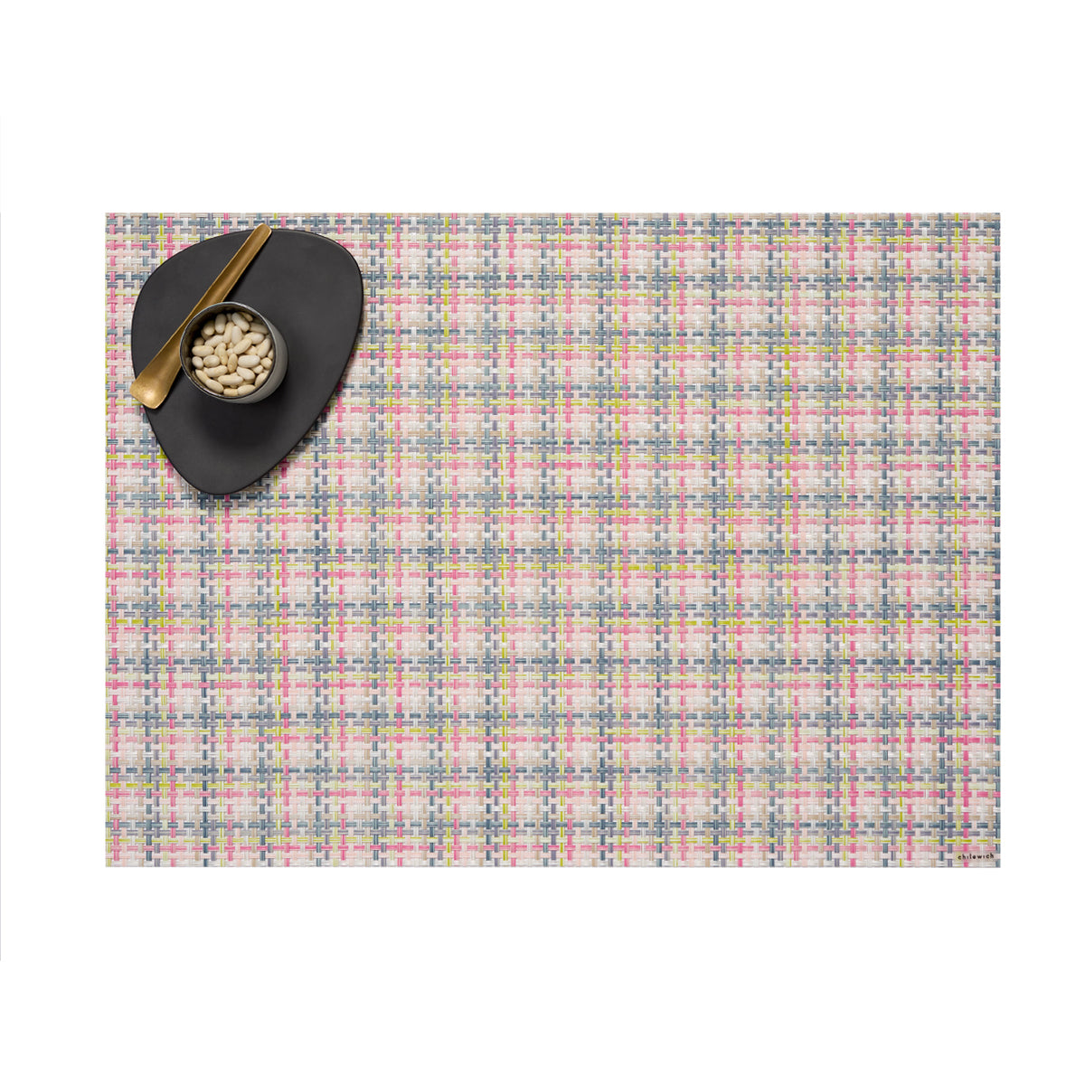 Basketweave Rectangular Placemat in Begonia