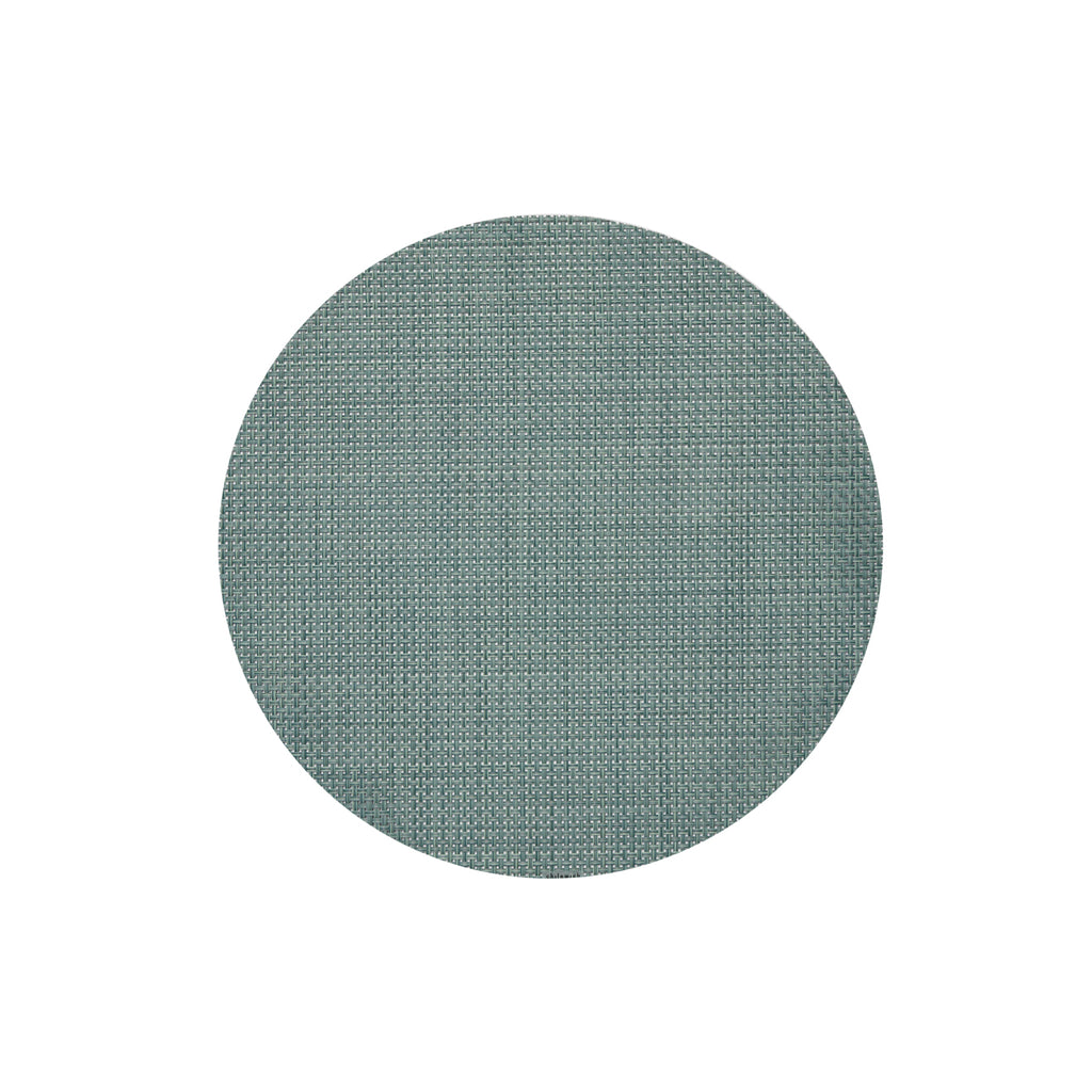 Basketweave Round Placemat in Celadon