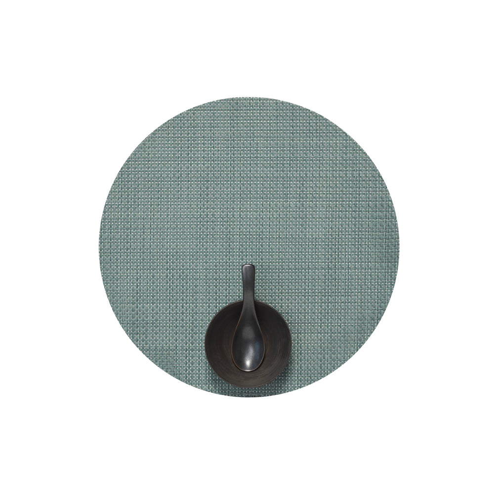 Basketweave Round Placemat in Celadon