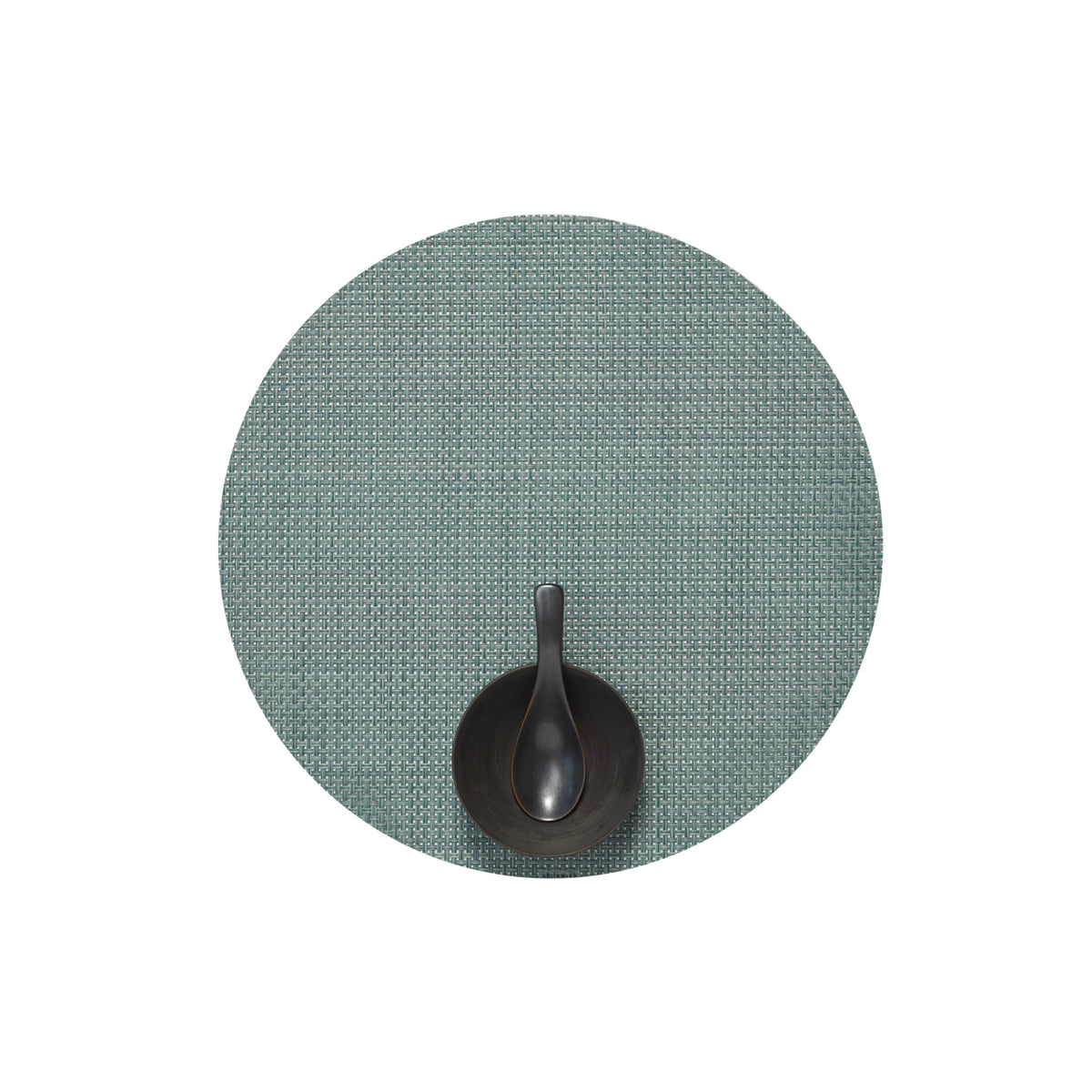 Basketweave Round Placemat in Celadon