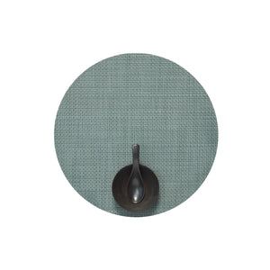 Basketweave Round Placemat in Celadon