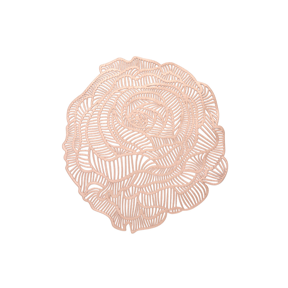 Pressed Rose Placemat in Rose Gold