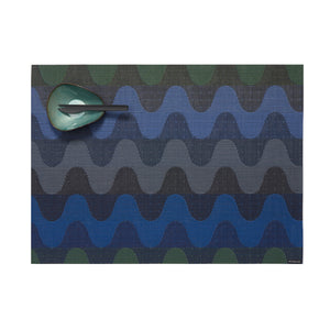 Wiggle Rectangular Placemat in Deep Sea
