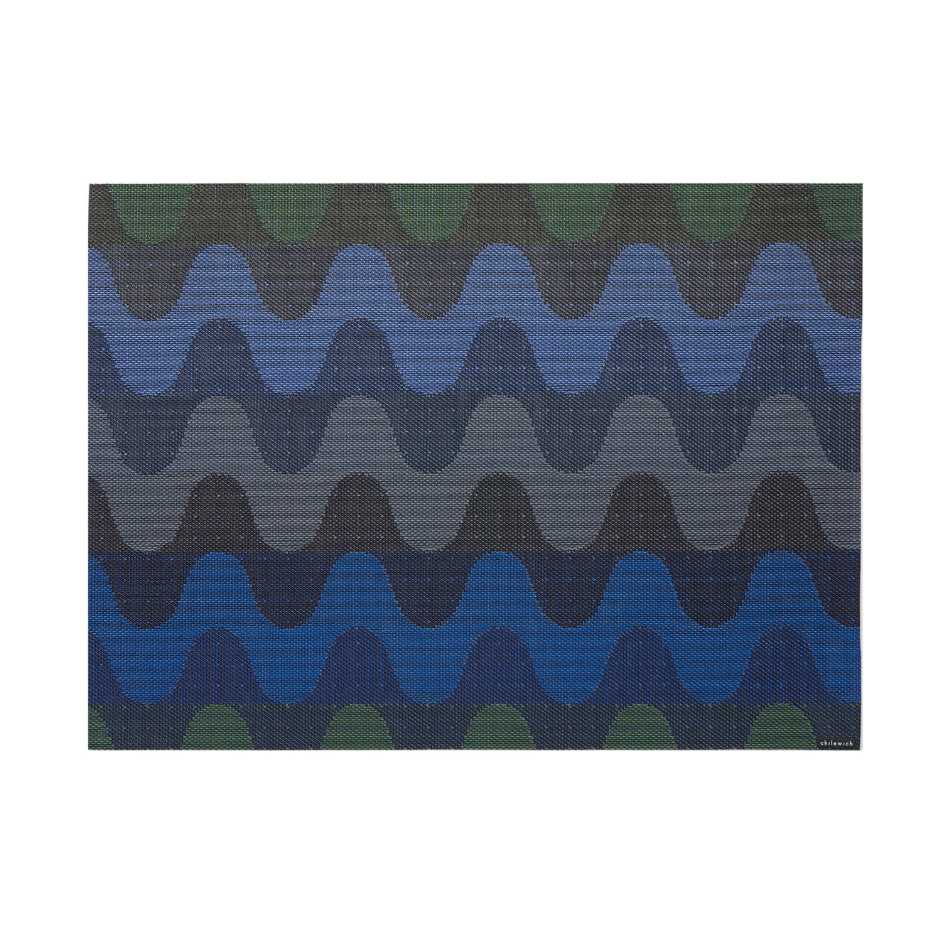 Wiggle Rectangular Placemat in Deep Sea