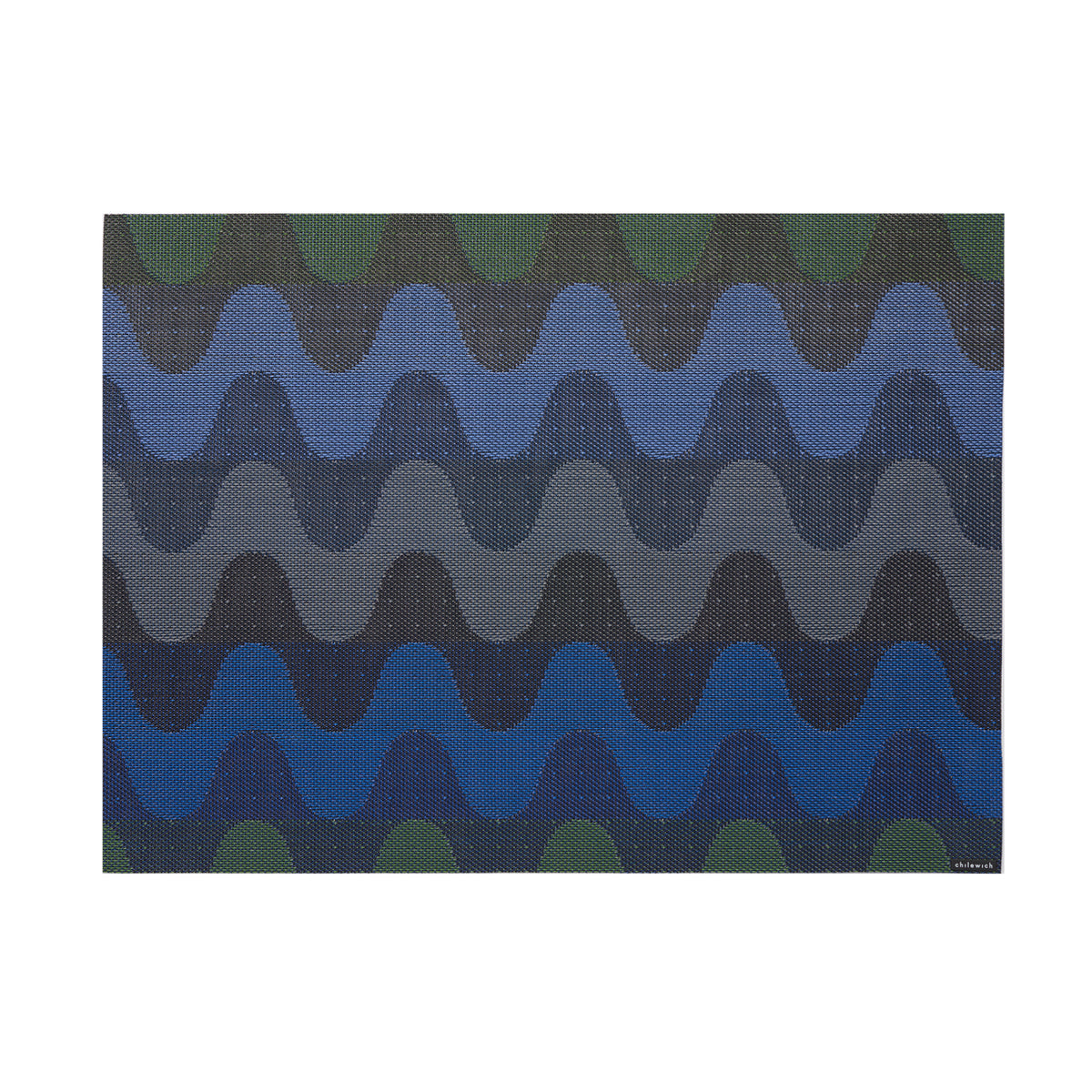 Wiggle Rectangular Placemat in Deep Sea
