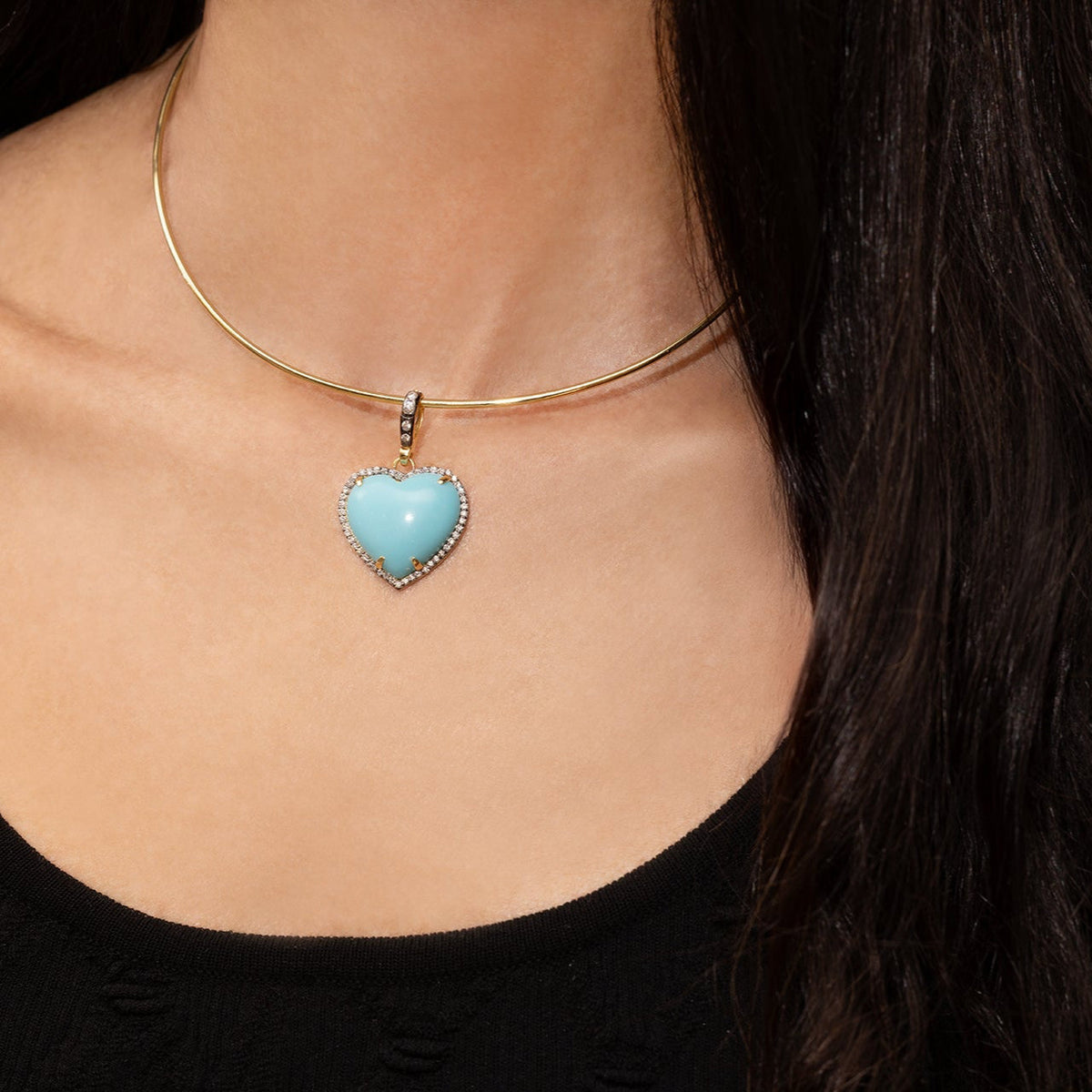 Heart in Diamond Frame Charm
