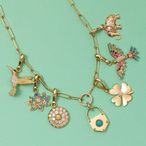 Mini Charm Chain with Diamond Clasp