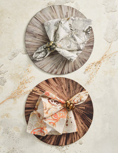 Giverny Napkin in Natural & Gray, Set of 4