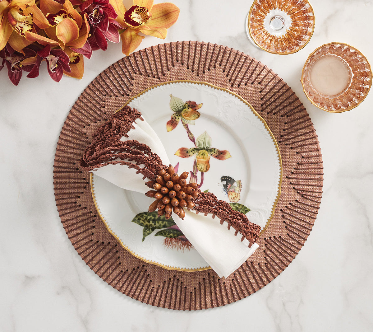 Dream Weaver Placemat in Brown, Set of 4