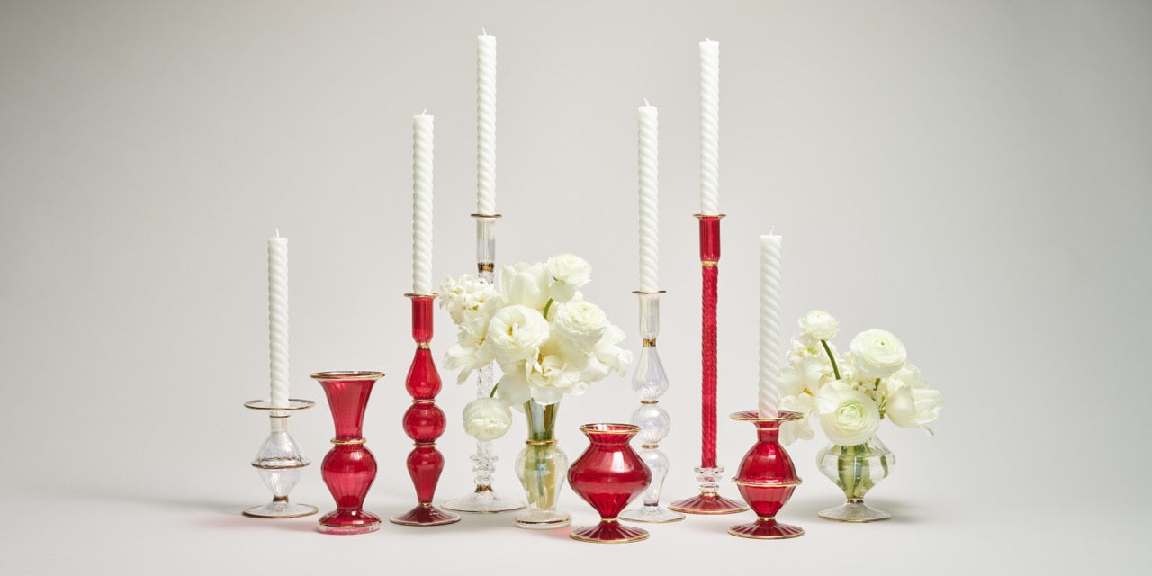 Scallop Bud Vase in Ruby