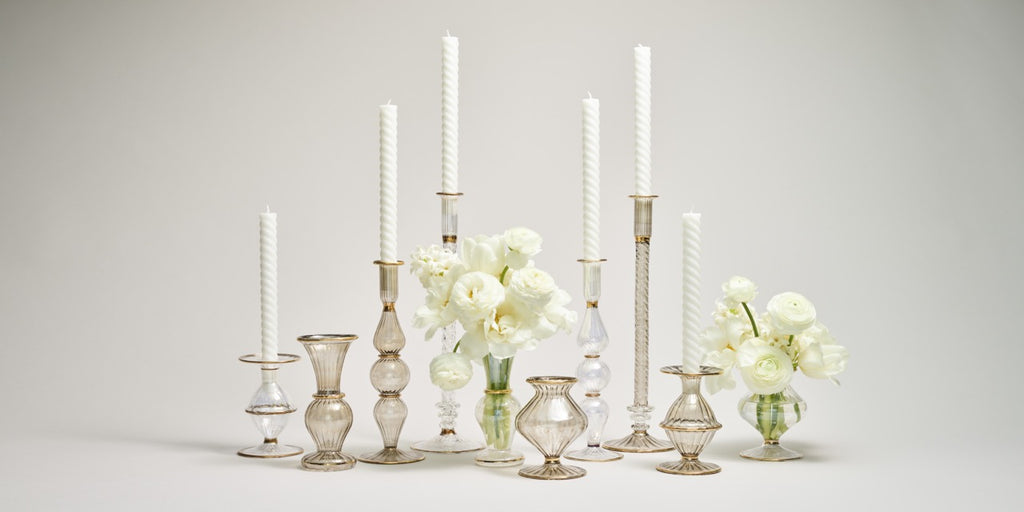 Braid Candlestick in Smoke