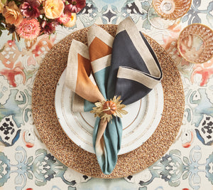 Dip Dye Napkin in Midnight & Copper, Set of 4