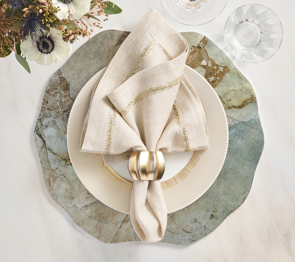 Lucent Placemat in Beige, Taupe & Gray, Set of 4