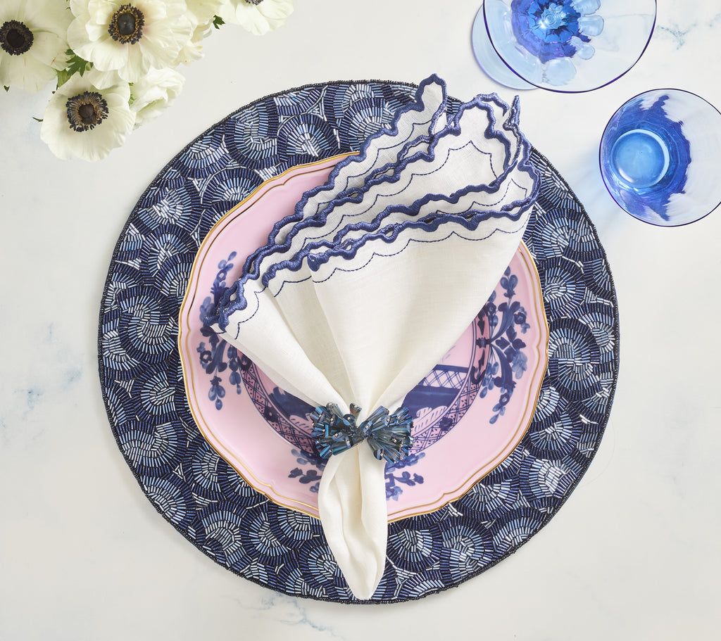Lune Placemat in Blue, Set of 2