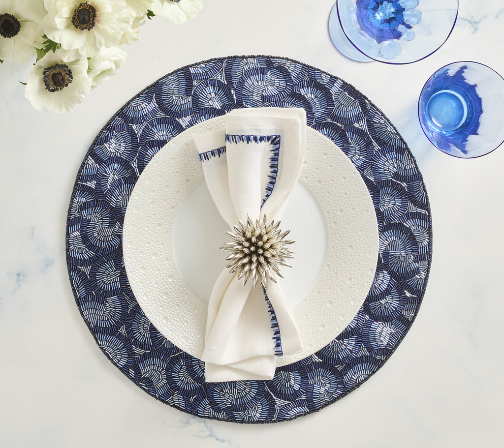 Lune Placemat in Blue, Set of 2