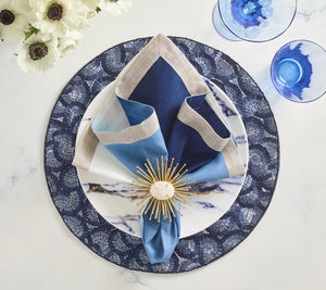 Lune Placemat in Blue, Set of 2