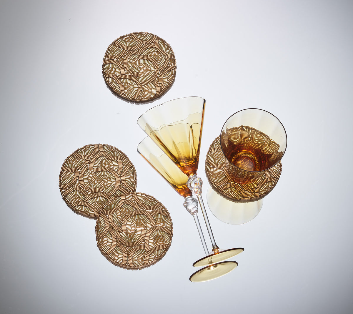 Lune Coaster in Gold, Set of 4