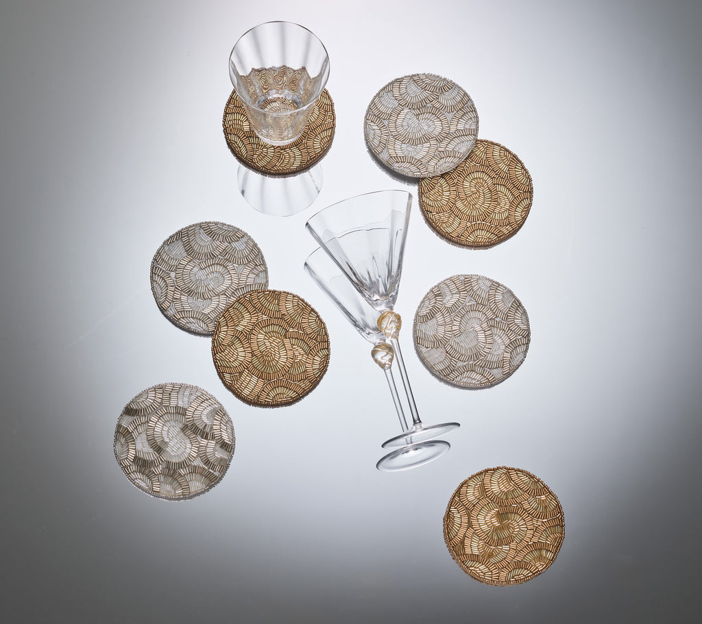 Lune Coaster in Silver, Set of 4