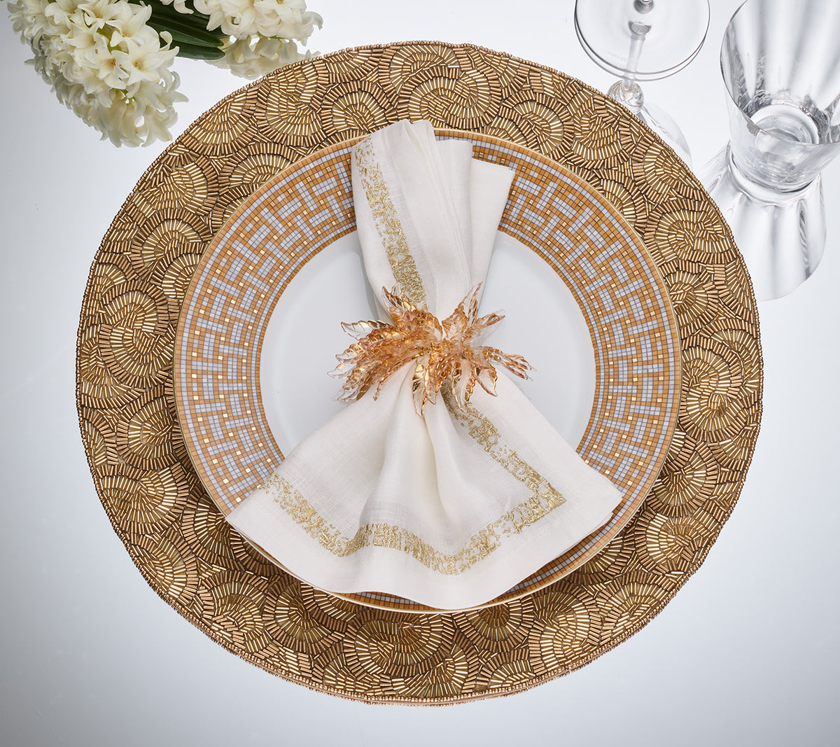 Lune Placemat in Gold, Set of 2
