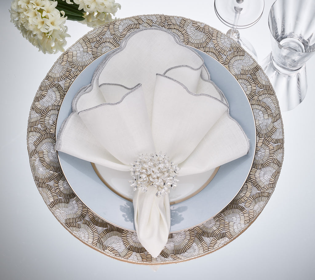 Lune Placemat in Silver, Set of 2