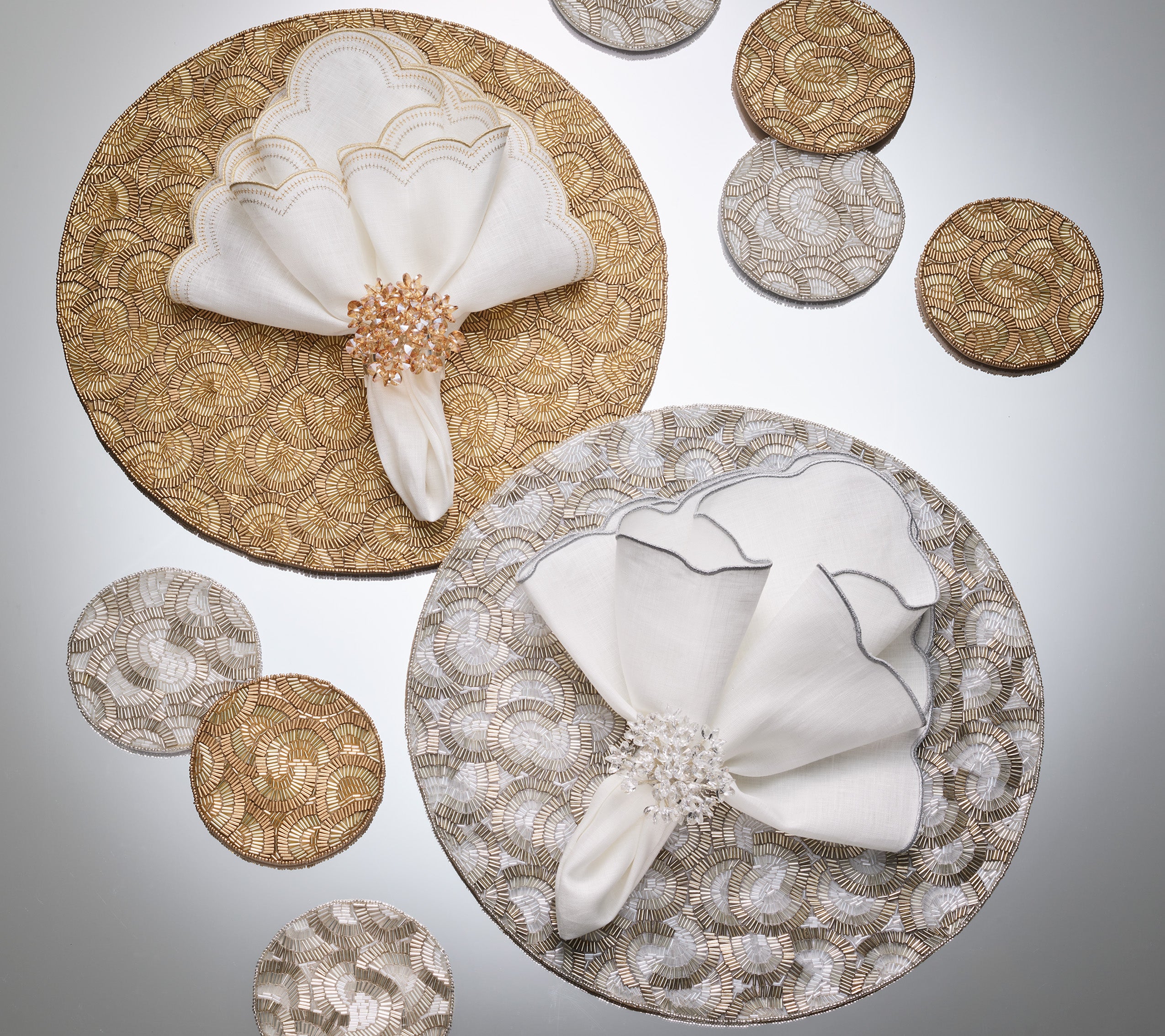 Lune Placemat in Gold, Set of 2