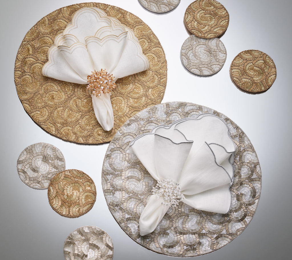 Lune Coaster in Silver, Set of 4