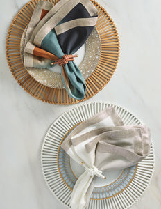 Dip Dye Napkin in Midnight & Copper, Set of 4