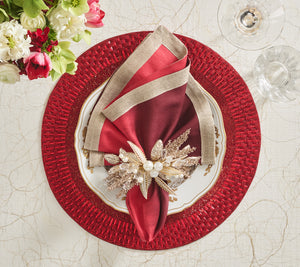 Dip Dye Napkin in Red & Burgundy, Set of 4