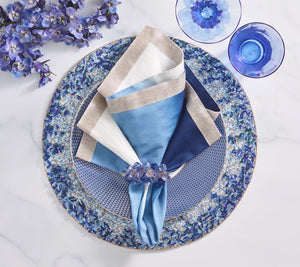 Lagoon Placemat in Navy & Blue, Set of 4