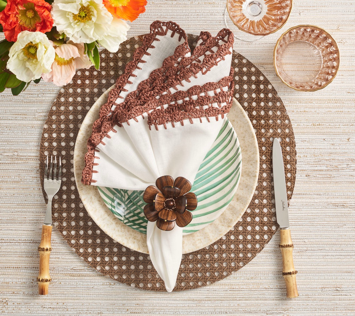 Reed Placemat in Brown, Set of 4