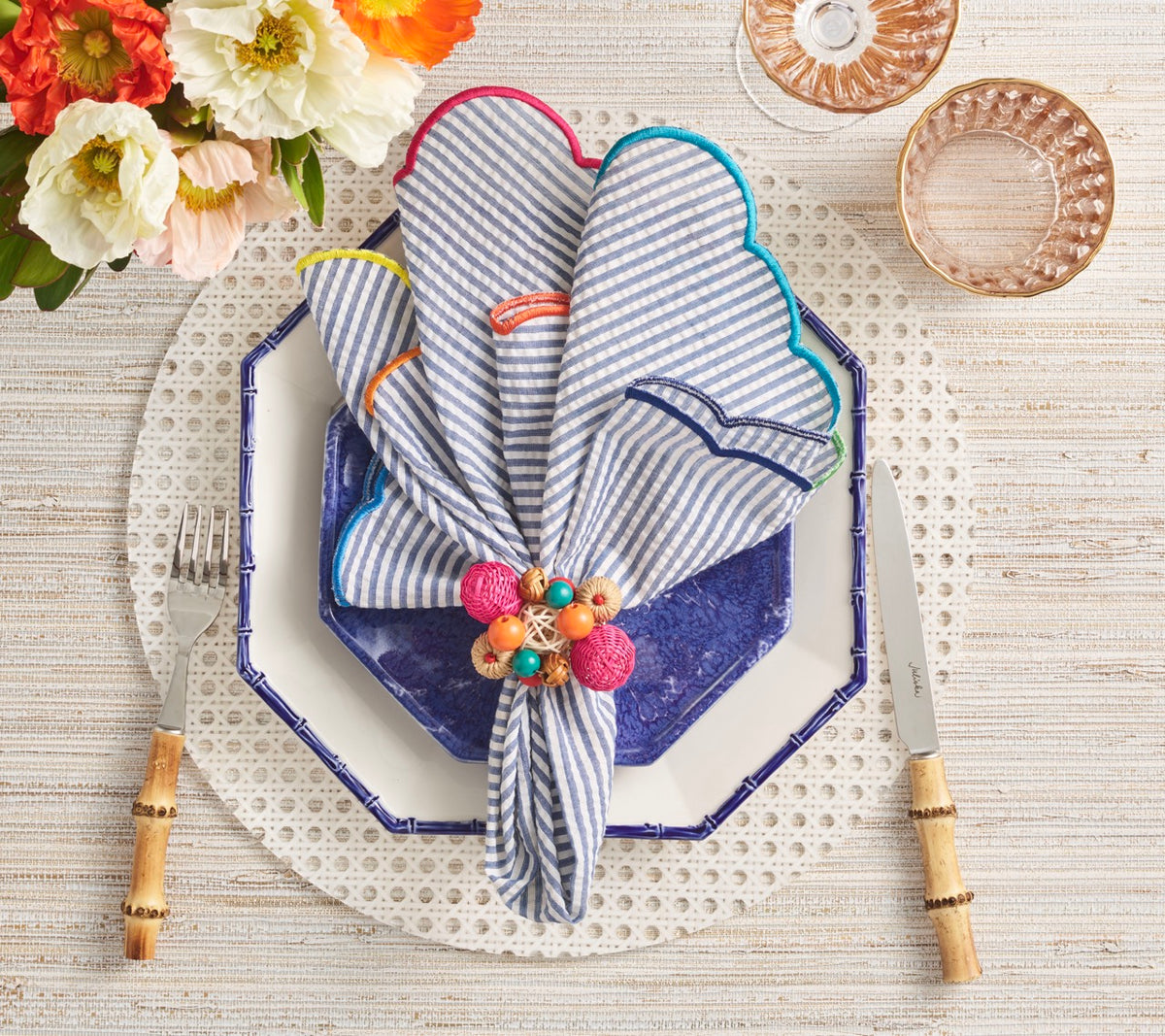 Reed Placemat in White, Set of 4