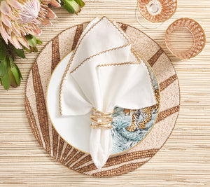 Royal Palm Placemat in Natural & Brown, Set of 4