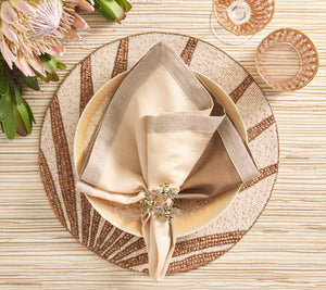 Royal Palm Placemat in Natural & Brown, Set of 4