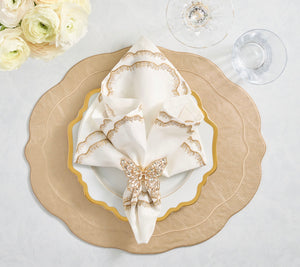 Tailored Placemats in Gold, Set of 4