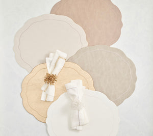 Tailored Placemats in White, Set of 4