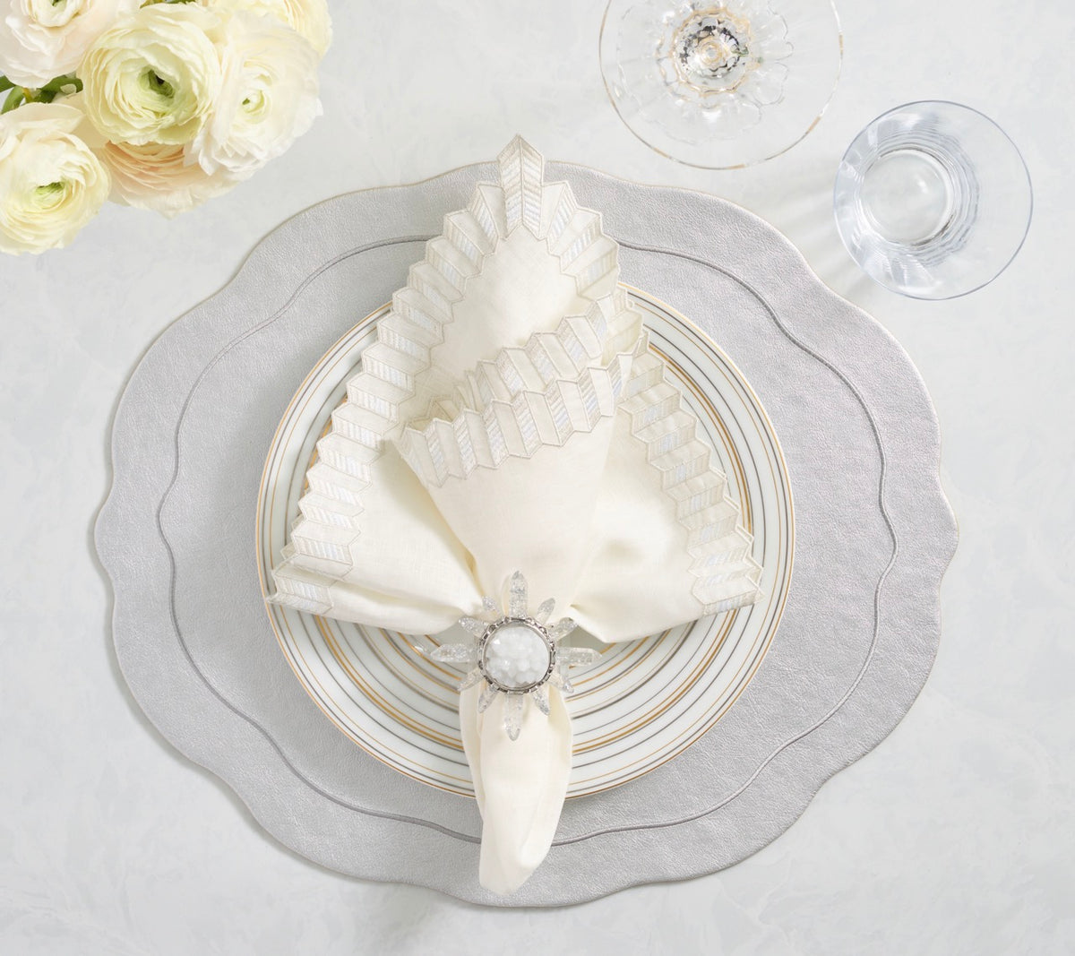 Tailored Placemats in Silver, Set of 4