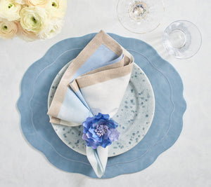 Tailored Placemats in Periwinkle, Set of 4